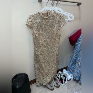 Premier Amour Gold Prom Dress NEVER WORN BRAND NEW